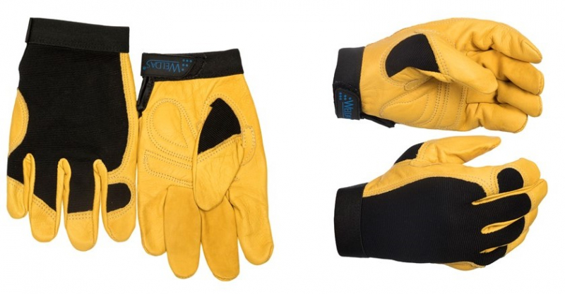 Pracovné rukavice WELDAS pre mechanikov / žlté