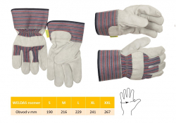 Pracovné rukavice WELDAS s koženou dlaňou / L
